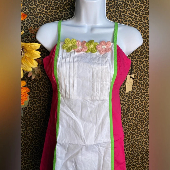 🦋B2G1🦋UNIQUE VINTAGE SMAK PARLOUR Retro Watermelon Crochet Daisy Dress NWT - Picture 5 of 11